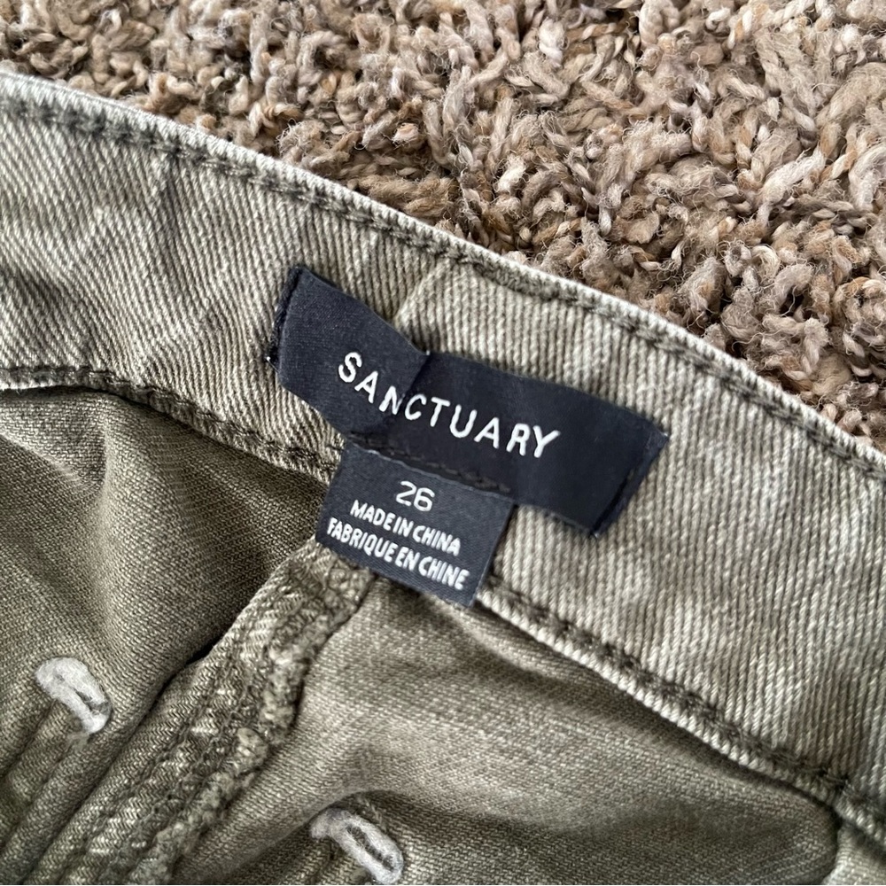 Sanctuary The Marine Crop Standard Rise Wide Leg Jeans Gray Wash Women's Size 26 - Picture 8 of 10